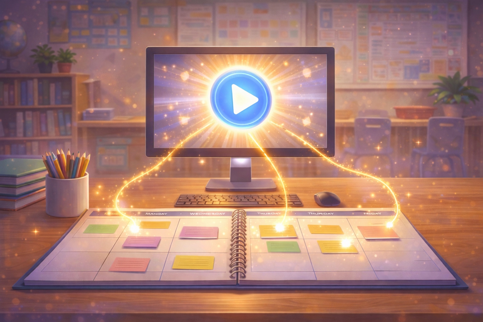 Organized by your curriculum.