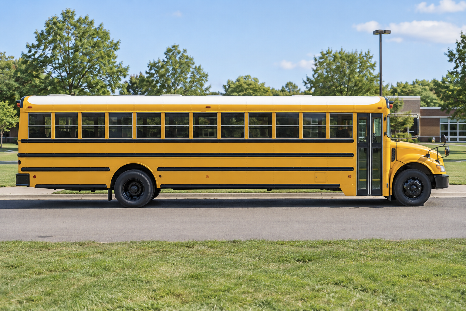 A school bus: one of the everyday objects students estimate